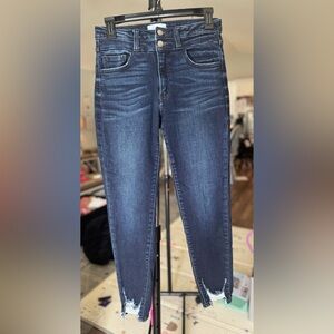 KanCan Dark Wash Distressed Skinny Jeans